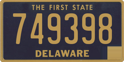 DE license plate 749398