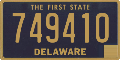 DE license plate 749410