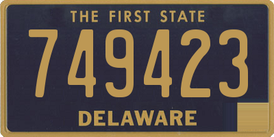 DE license plate 749423