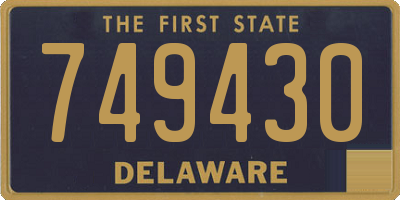 DE license plate 749430
