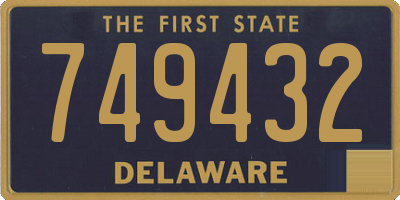 DE license plate 749432