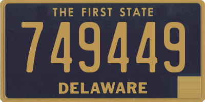 DE license plate 749449