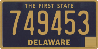 DE license plate 749453