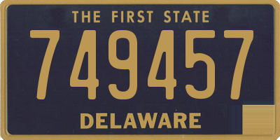 DE license plate 749457