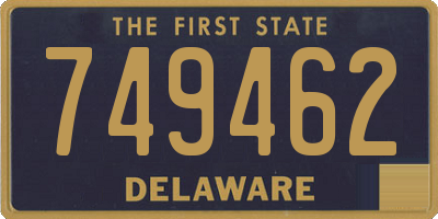 DE license plate 749462