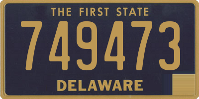 DE license plate 749473