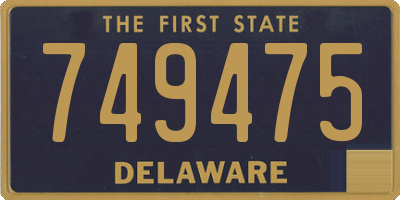 DE license plate 749475