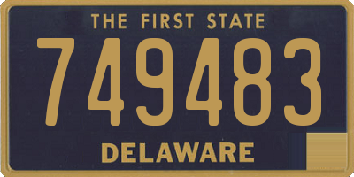 DE license plate 749483