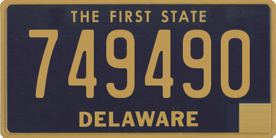 DE license plate 749490