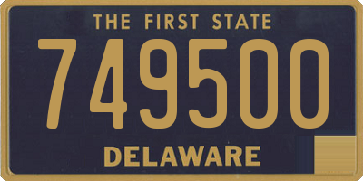 DE license plate 749500