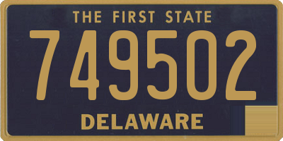 DE license plate 749502