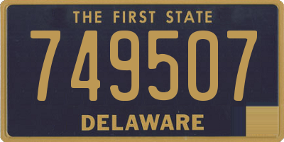 DE license plate 749507