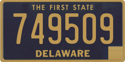 DE license plate 749509