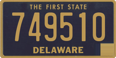 DE license plate 749510