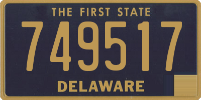 DE license plate 749517