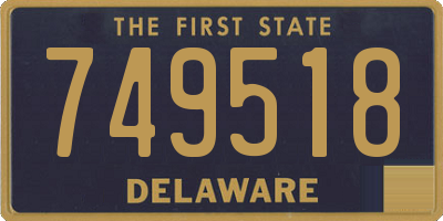 DE license plate 749518