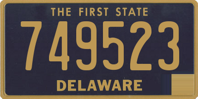 DE license plate 749523