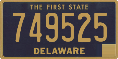 DE license plate 749525