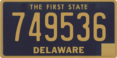DE license plate 749536
