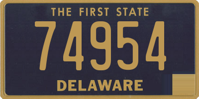 DE license plate 74954