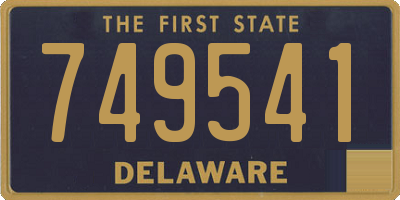 DE license plate 749541