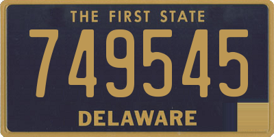 DE license plate 749545