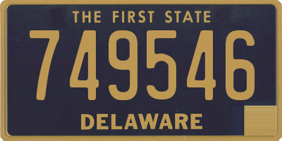 DE license plate 749546