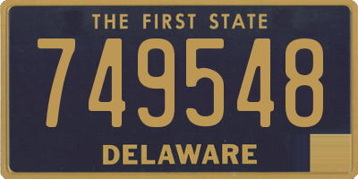 DE license plate 749548