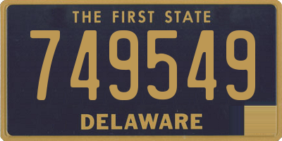 DE license plate 749549