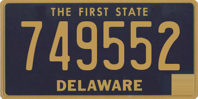 DE license plate 749552
