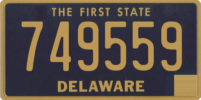 DE license plate 749559