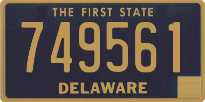 DE license plate 749561