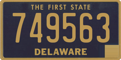 DE license plate 749563