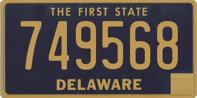 DE license plate 749568