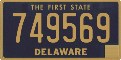 DE license plate 749569