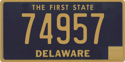DE license plate 74957