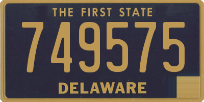 DE license plate 749575