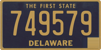 DE license plate 749579