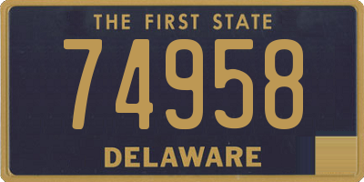 DE license plate 74958