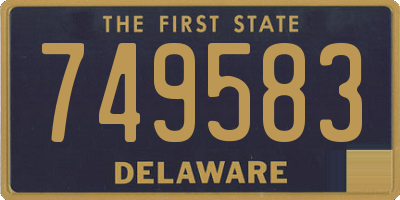 DE license plate 749583
