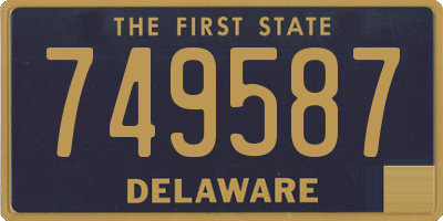 DE license plate 749587