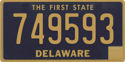 DE license plate 749593