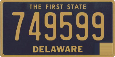 DE license plate 749599