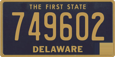 DE license plate 749602