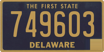 DE license plate 749603