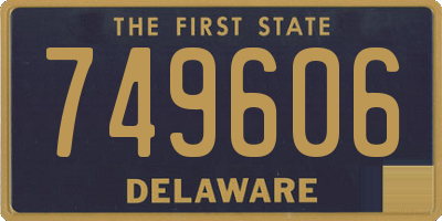 DE license plate 749606
