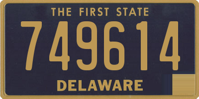 DE license plate 749614