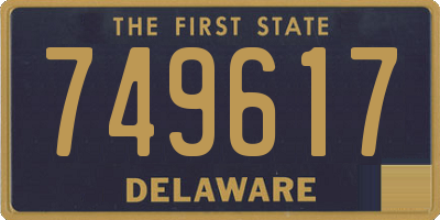 DE license plate 749617