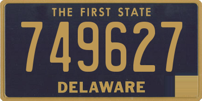 DE license plate 749627