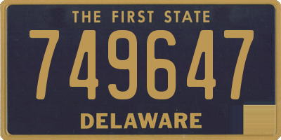 DE license plate 749647